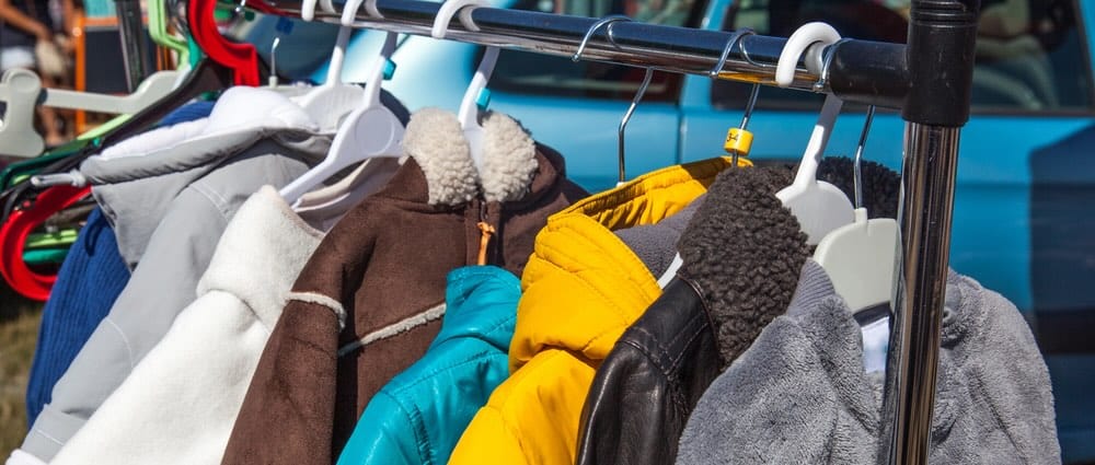 coats on rack