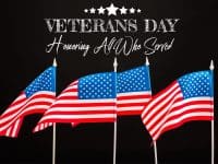 illustration of american flags for veterans day