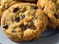 Homemade Warm Chocolate Chip Cookies Ready to Eat