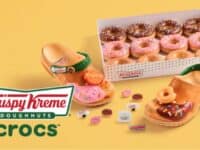 Krispy kreme donuts and crocs.