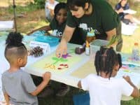 children learning about nature