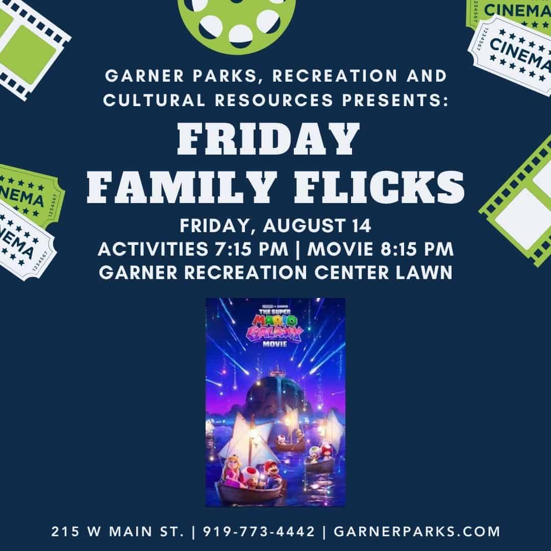 Friday Family Flicks in Garner -- The Super Mario Galaxy Movie