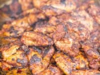 Jerk chicken on barbecue