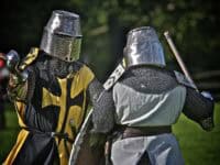knights sword fighting