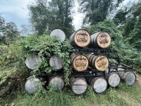 Barrels outside at Mystic