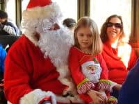 Santa on train