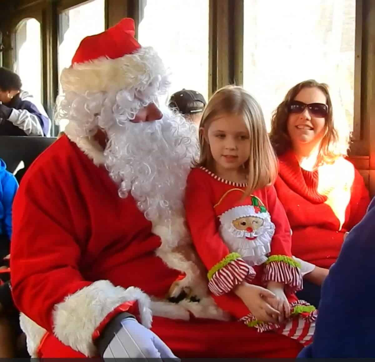 Santa on train