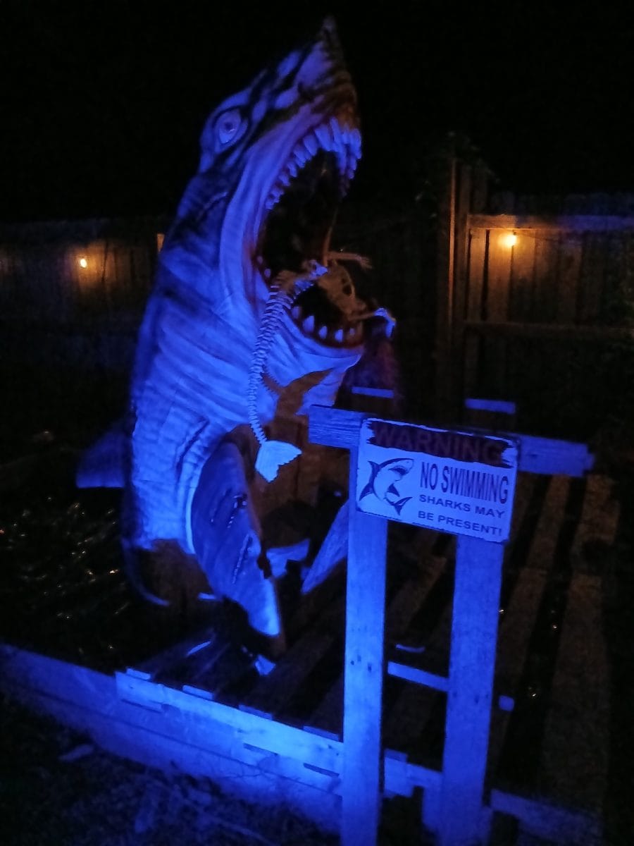 spooky shark halloween prop