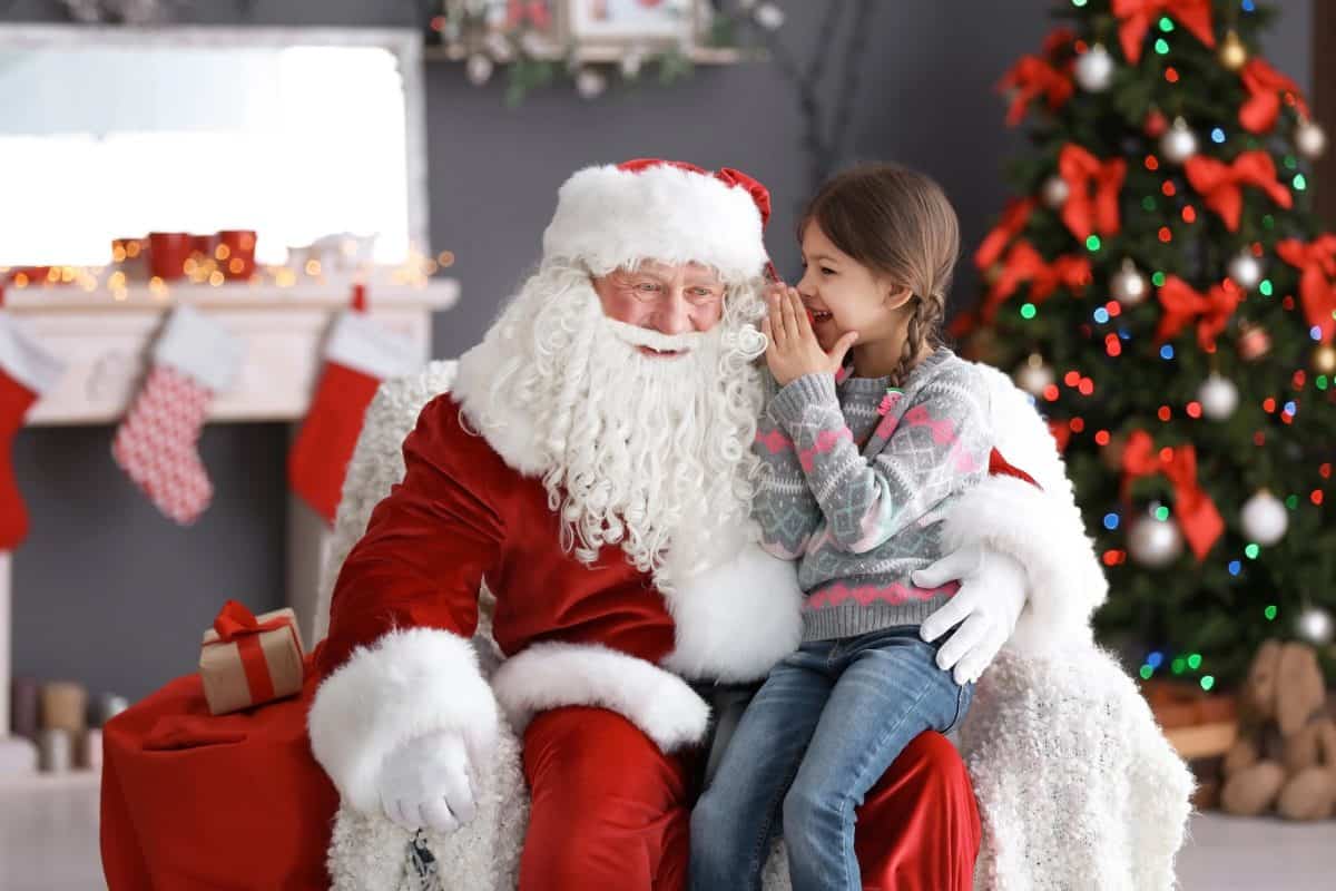Santa with little girl