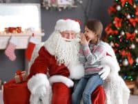 Santa with little girl