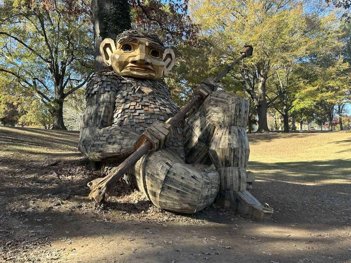 Troll at Dix Park by Thomas Dambo