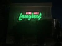Neon sign at Longleaf Hotel in Raleigh