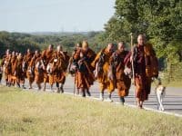 Buddhist Monks on Walk for Peace