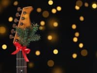 electric guitar with bow