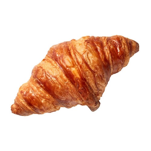 Butter croissant against a white background