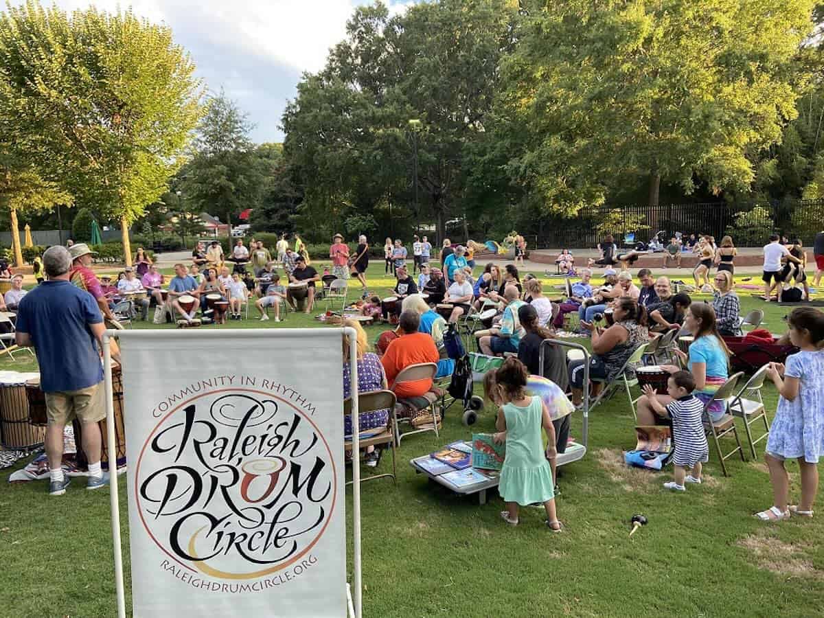 Outdoor drum circle