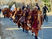 Monks on Walk for Peace