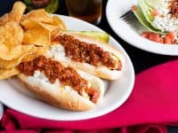 2 hot dogs and chips