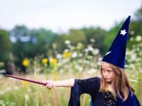 girl with magic wand