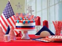 4th of July cake and decorations