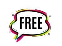 Free symbol. Speech bubble vector banner. Special offer sign. Sale. Thought or dialogue speech balloon shape. Free chat think bubble. Infographic cloud message. Vector