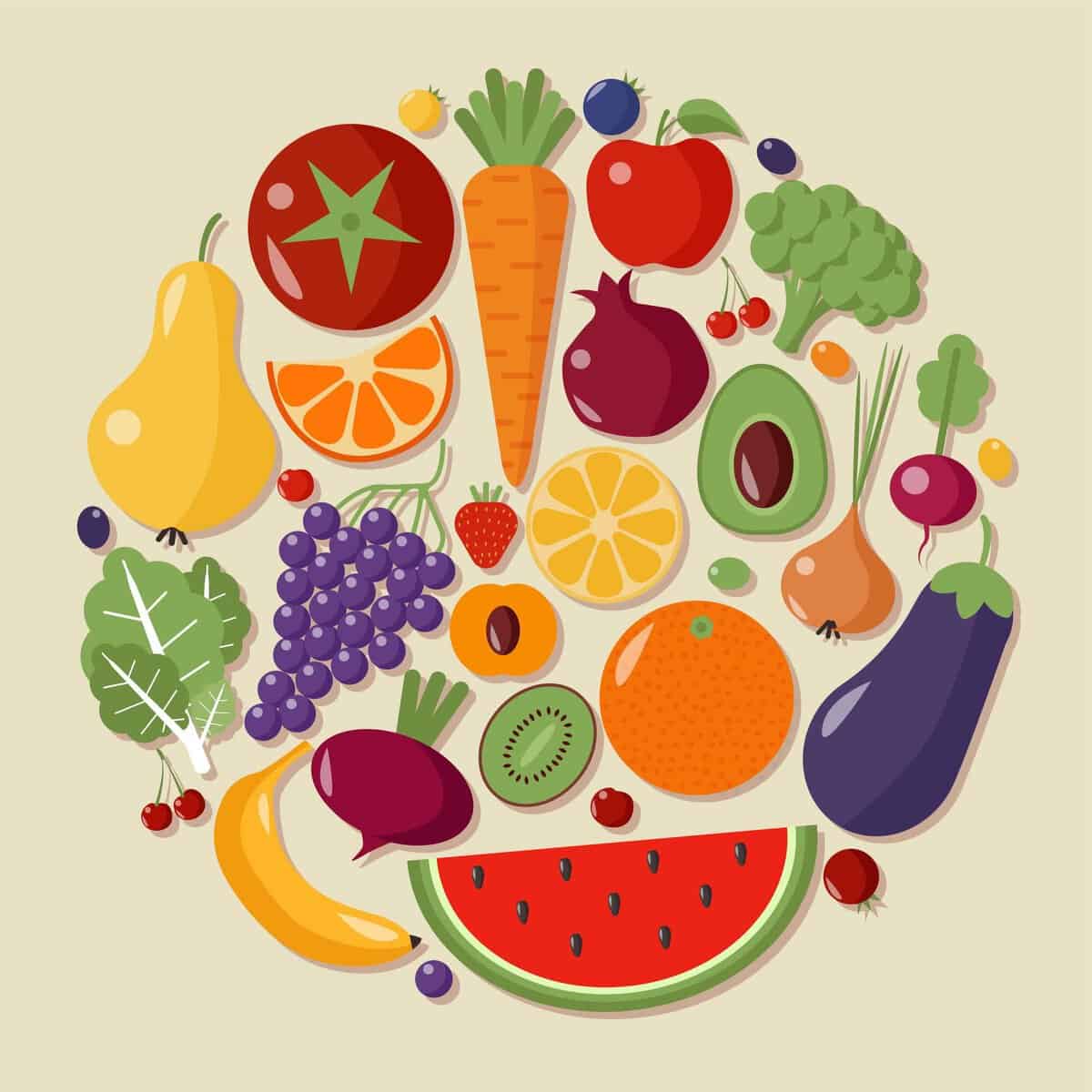 Illustration of fresh vegetables