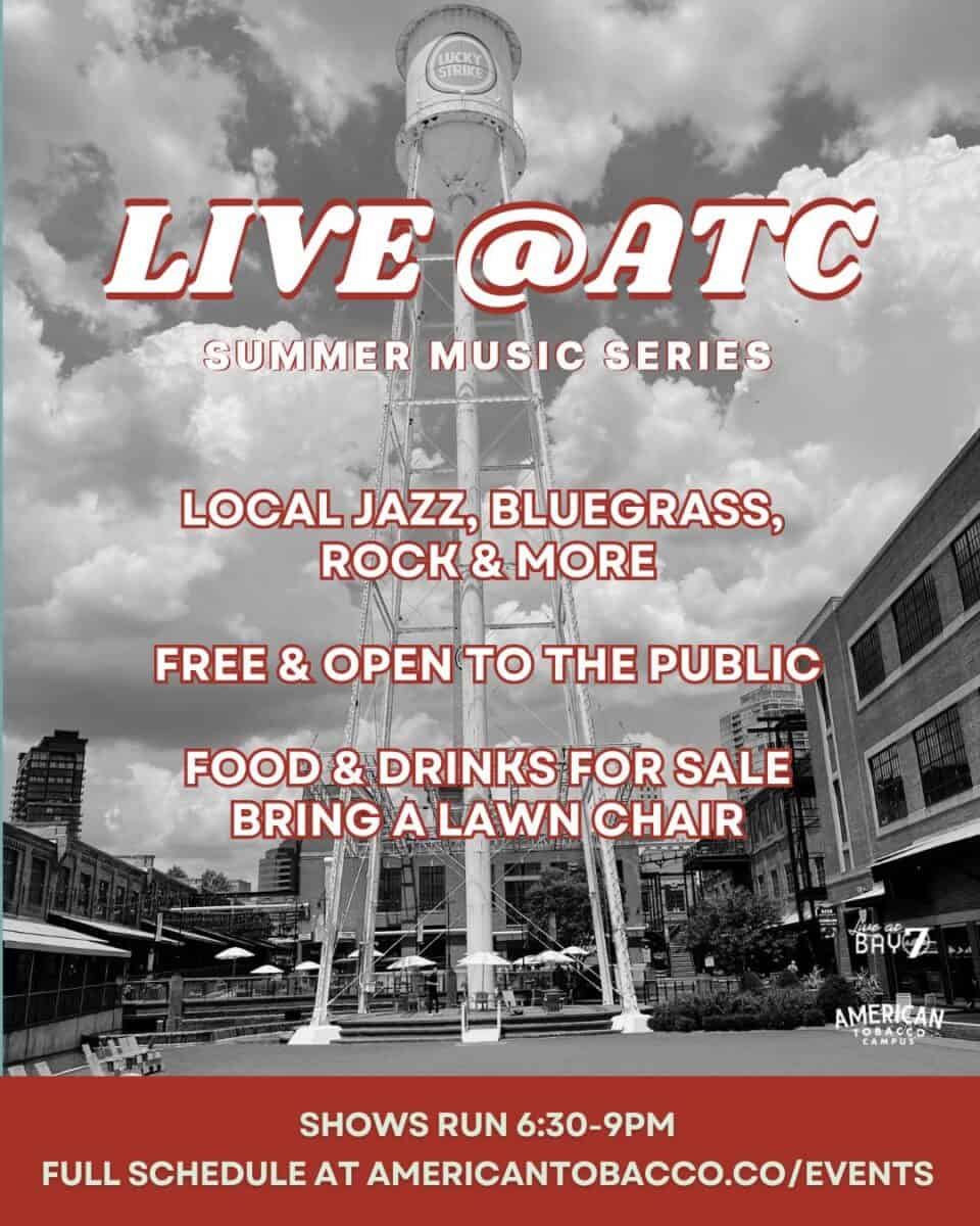 american tobacco campus events Live @ ATC: Summer Music Series at American Tobacco Campus: The Lounge  Doctors on July 10