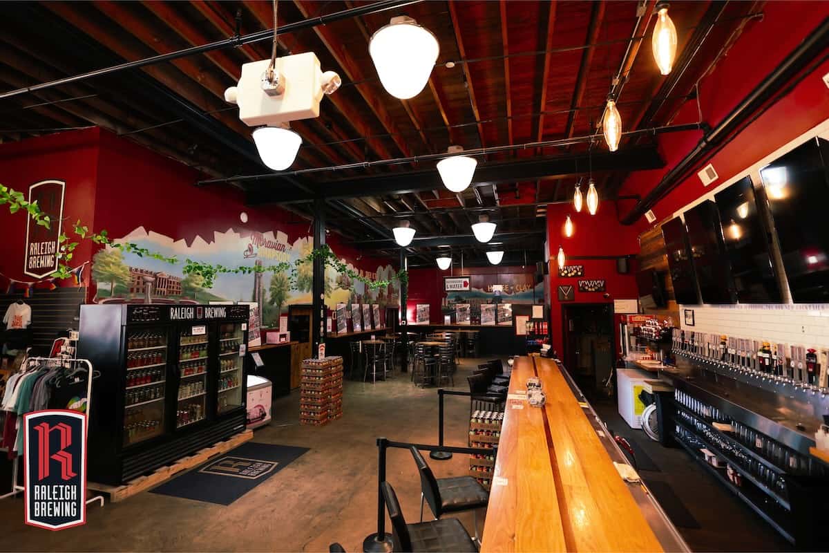 interior of Raleigh Brewing Company