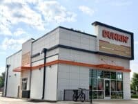 front of Dunkin' store