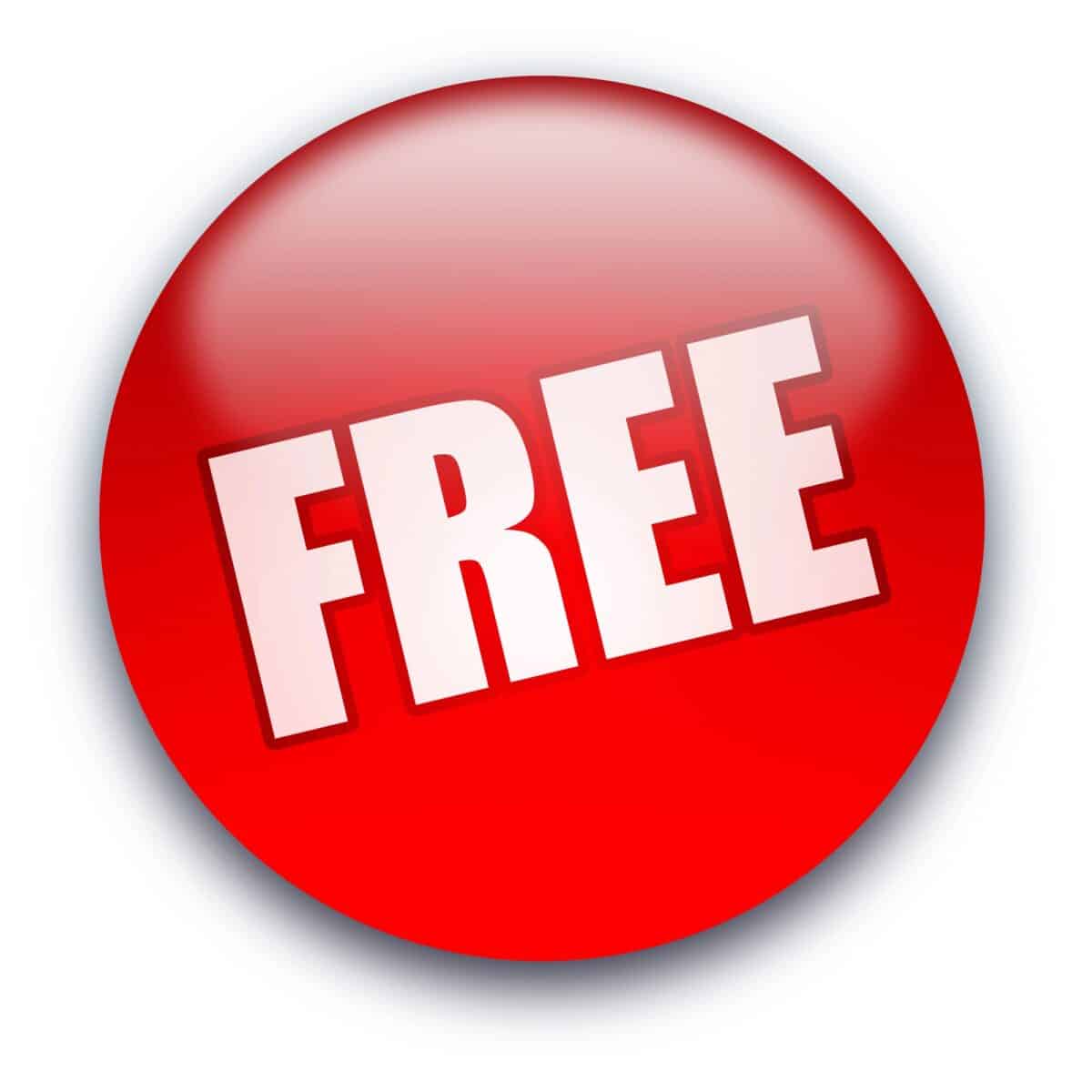 red button with word "free"