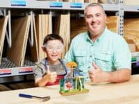 boy and man and paw patrol project