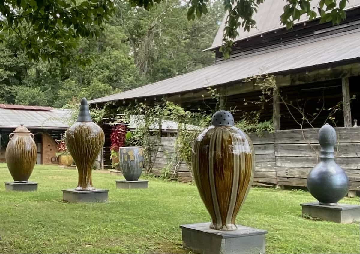 Large pottery pots