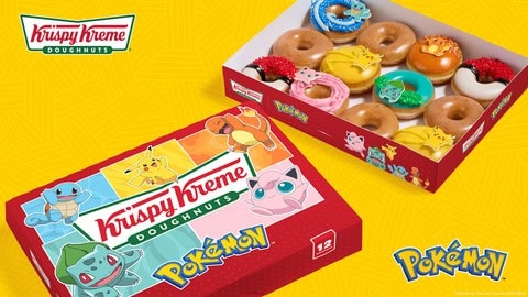Dozen Pokemon-themed Krispy Kreme doughnuts